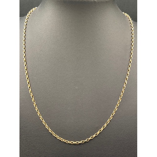 Ladies 9ct Yellow Gold Belcher Link Necklace