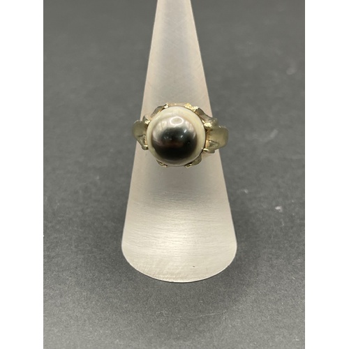 Ladies 14ct Yellow Gold Multi Colour Pearl Ring