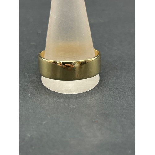 Mens 18ct Yellow Gold Plain Wedding Band Ring
