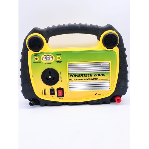 Powertech 200W Multifunctional Power Inverter with Rubberised Case