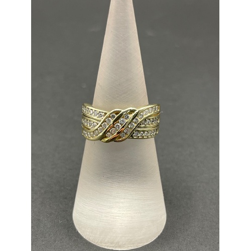 Ladies 9ct Yellow Gold Cubic Zirconia Ring