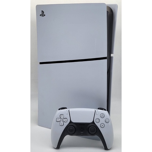 Sony PlayStation 5 Slim 1TB Digital Edition Console White with Controller Leads