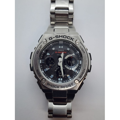 Casio G-Shock GST-S110D Solar Analog Digital Stainless Steel Mens Watch