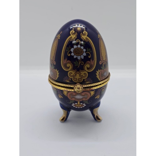 Vintage Porcelain Egg Trinket Box