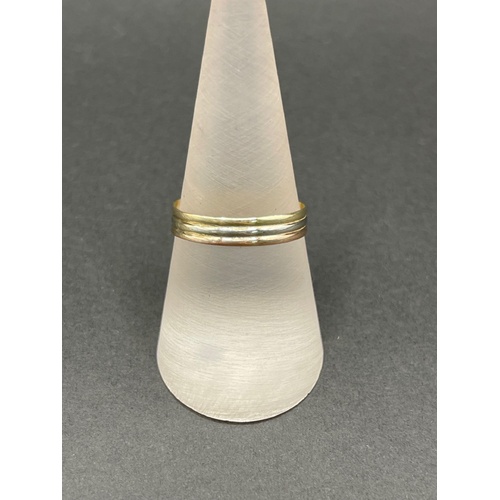 Ladies 9ct Three Tone Gold Ring