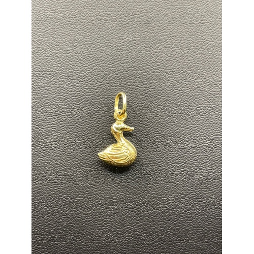Unisex 10ct Yellow Gold Duck Pendant