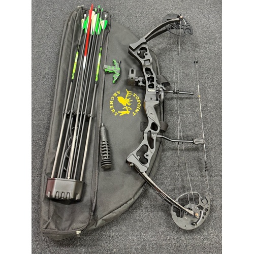 Hori-Zone Vulture Compound Bow 65lbs Line with Quiver Arrows and Bag