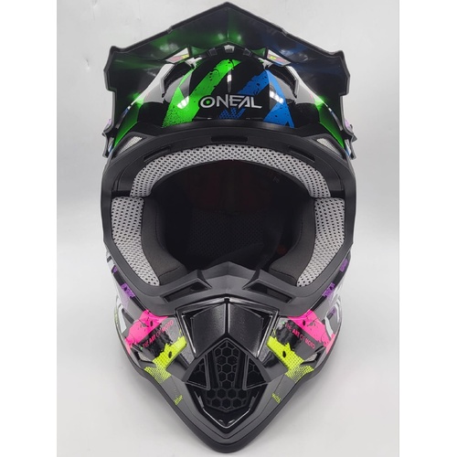 O'Neal Limited Edition 2SRS Glitch Multi MX Helmet Size L 60cm with Dust Bag