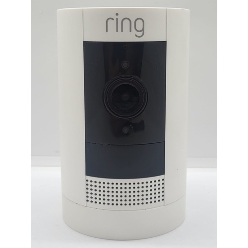 Ring Stick Up Cam 3 Battery Powered Security Camera White with 2 x Batteries
