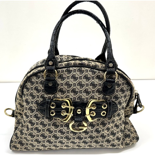 Guess F-14 Logo Print Ladies Handbag