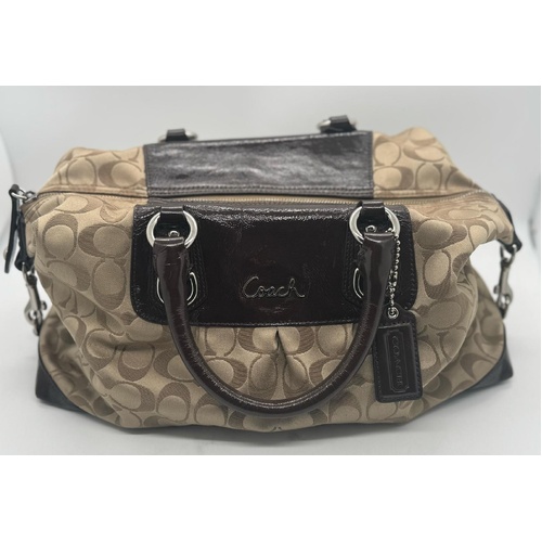 Coach B1273-F15440 Tan Brown Logo Handbag