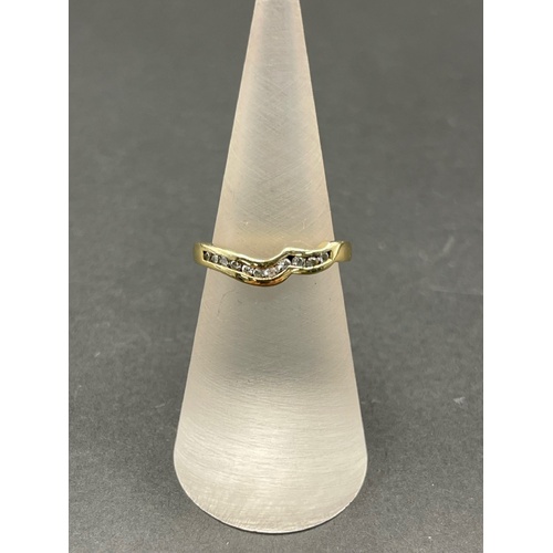 Ladies 18ct Yellow Gold Cubic Zirconia Enhancer Ring