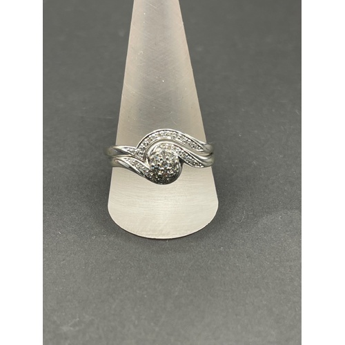 Ladies 9ct White Gold Diamond Ring Set