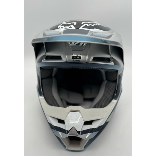 Fox Racing Youth V1 Motif MX Helmet Size YS 47-48 with Dust Bag and Manual