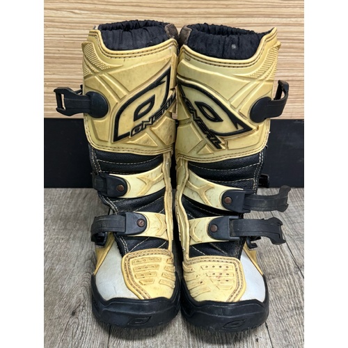 O'Neal Junior OMS50 Youth Motorcycle MX Boots Yellow Black White Size Youth