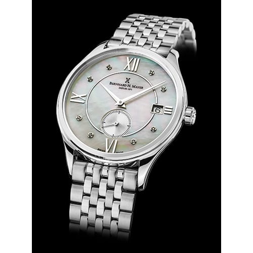 Bernhard H. Mayer Mother of Pearl Diamond Stainless Steel Muses Ladies Watch