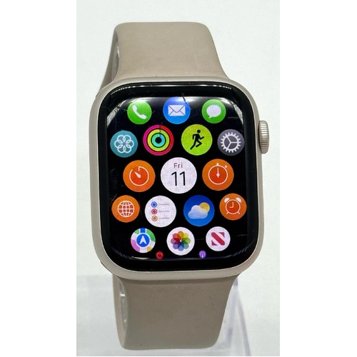 Apple Watch Series 8 45mm Starlight GPS WiFi Aluminum Case Sport Band