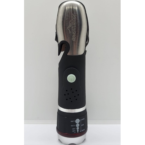 Adventuridge Emergency Multi Tool with Flashlight Torch Black Silver BM5001