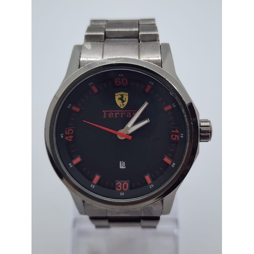 Ferrari 3254 Mens Black Dial Stainless Steel Watch