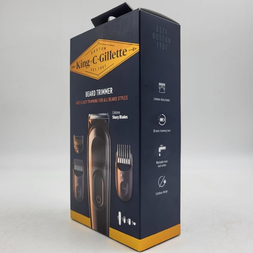 King C Gillette Beard Trimmer Cordless Mens Grooming Kit Adjustable Hair Clippers
