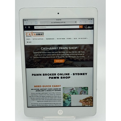 Apple iPad Mini 1st Gen 16GB WiFi Only A1432 7.9 Inch Tablet iOS Silver White