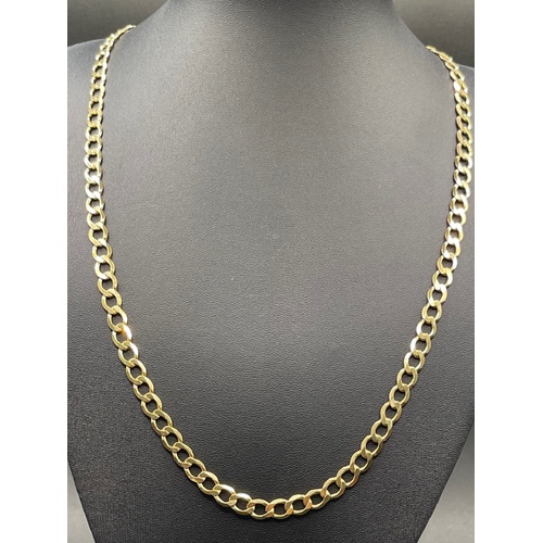 Men's 9ct Yellow Gold Open Curb Link Necklace