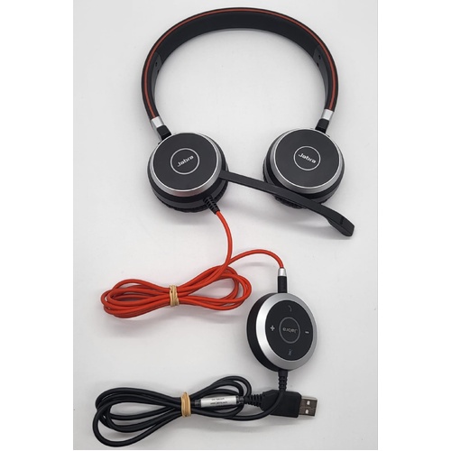 Jabra HSC017 Wired Stereo Headset with USB In-Line Controls and Mic Black