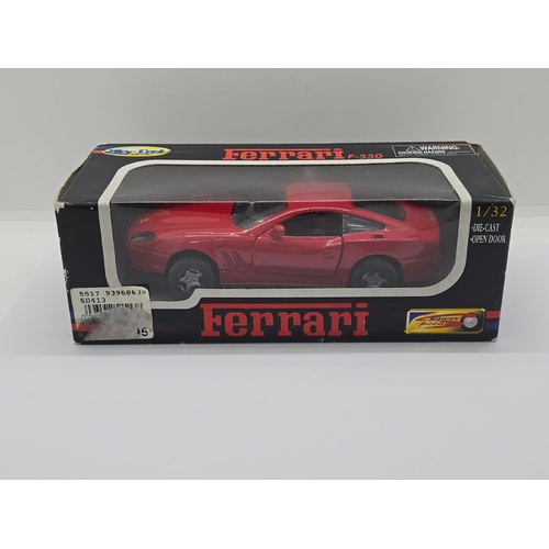 NewRay Speedy Power 1:32 Ferrari F-550 Vintage Diecast Open Door Red Model Car