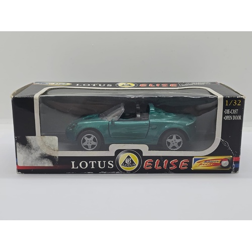 NewRay Speedy Power 1:32 Lotus Elise Vintage Diecast Open Door Green Model Car
