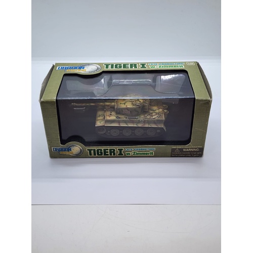 Dragon Armor I 1/72 Scale Tiger Late Production with Zimmerit Diecast Model Tank