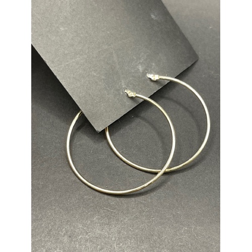 Ladies 9ct Yellow Gold Round Hoop Earrings
