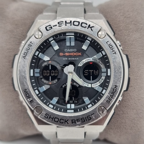 Casio G-Shock GST-S110D Solar Analog Digital Stainless Steel Mens Watch 200m WR