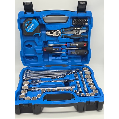 Kincrome Portable Tool Kit 75 Piece Tool Set in Case 3/8 Inch Drive K1850