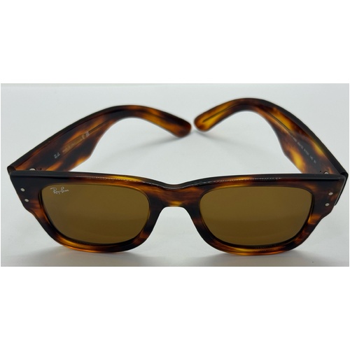 Ray-Ban Mega Wayfarer RB 0840S Sunglasses Tortoise Shell Frame Brown Lenses 51mm