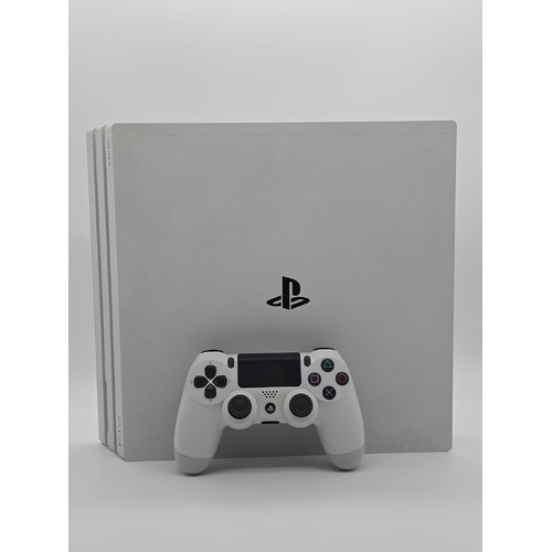 Sony PlayStation 4 Pro 1TB Console White with Controller and Leads