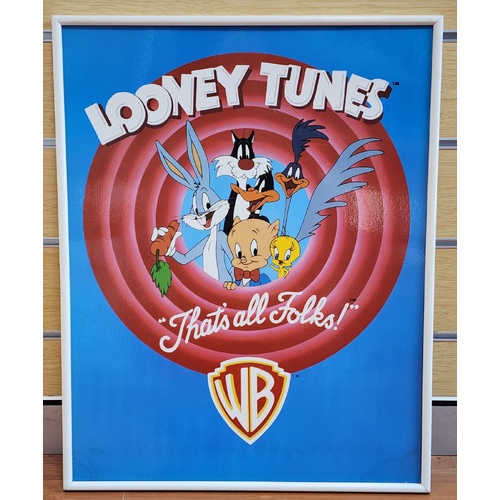 Looney Tunes That's All Folks! Framed Poster Classic Warner Bros. Cartoon Art