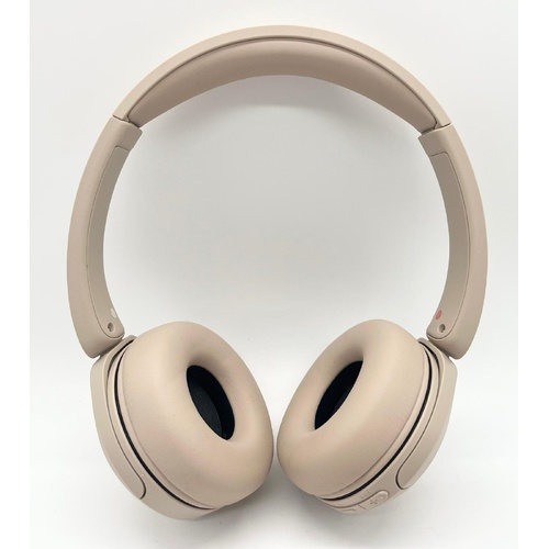 Sony WH-CH520 On-Ear Wireless Bluetooth Headphones Beige with Cable