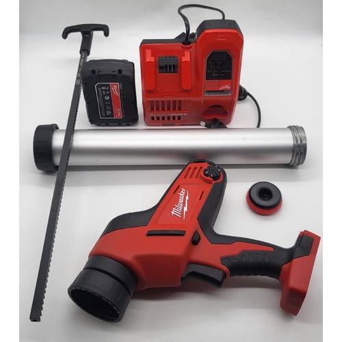 Milwaukee C18 PCG Caulking Gun Kit with 2.0Ah Battery and Charger