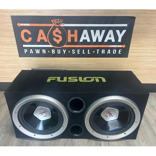 Sony Xplod Dual 12 Inch Subwoofers in Fusion Box with 4 Channel Amp