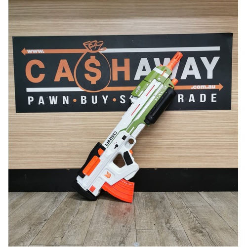 Nerf Halo UNSC Gun with Nerf Foam Bullets 3 Magazines with Springs