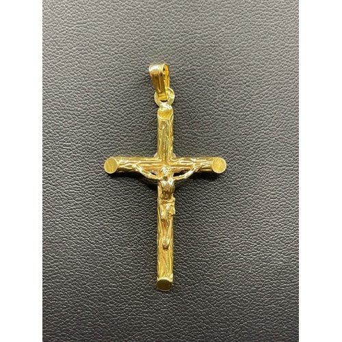 Unisex 18ct Yellow Gold Crucifix Pendant