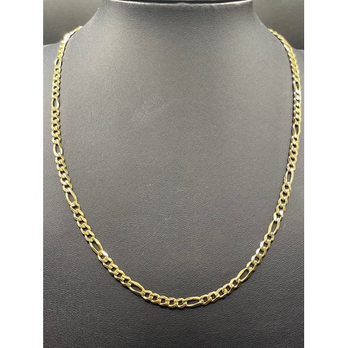Unisex 18ct Yellow Gold Figaro Link Necklace