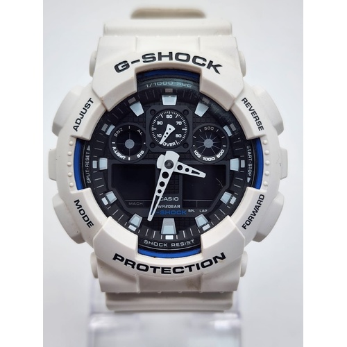 Casio G-Shock GA-100B-7A Analog Digital Resin Strap Mens Watch 200m WR