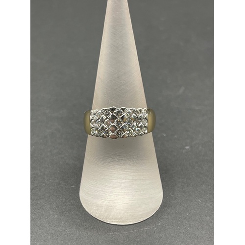 Ladies 18ct Yellow Gold Diamond Cluster Ring