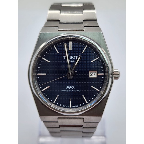 Tissot PRX Powermatic 80 T137407A Blue Dial Automatic Watch Stainless Steel