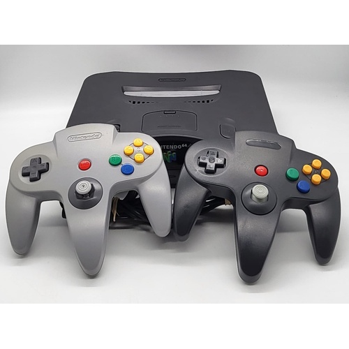 Nintendo 64 Charcoal Grey Console NUS-001 (EUR) with HDMI-MOD and 2 Controllers