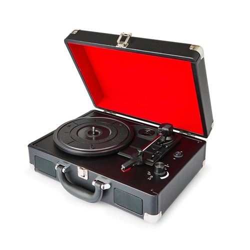 Anko JLR-78990 3 Speed Turntable with Bluetooth Black and Red