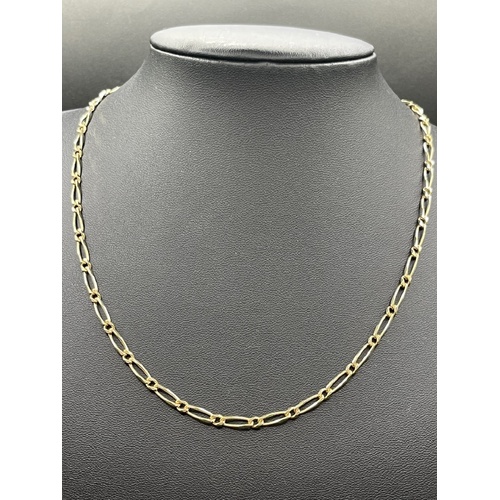 Unisex 18ct Yellow Gold Figaro Link Necklace