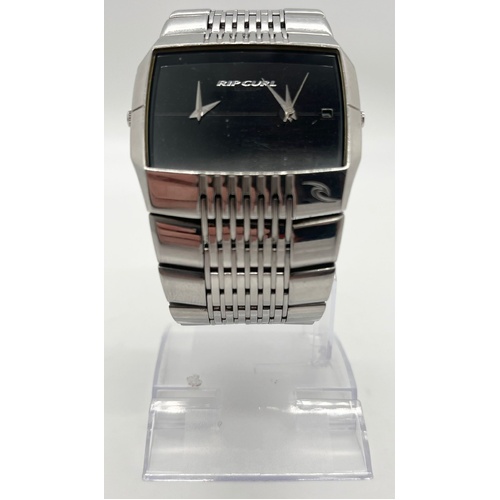Rip Curl Vegas Mens Double World Time Watch with Date Stainless Steel