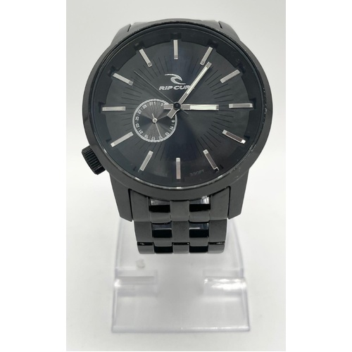 Rip Curl A2221 Detroit Midnight Matte Black Watch 50mm 100m Water Resistant